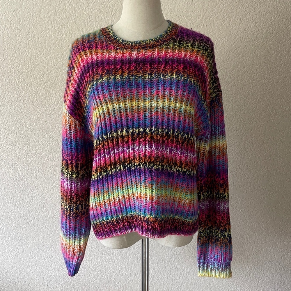 BIN# 12 - Girl’s XL(14/16) Multicolored Cable Knit Sweater